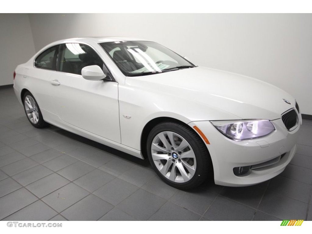 2012 3 Series 328i Coupe - Mineral White Metallic / Black photo #6