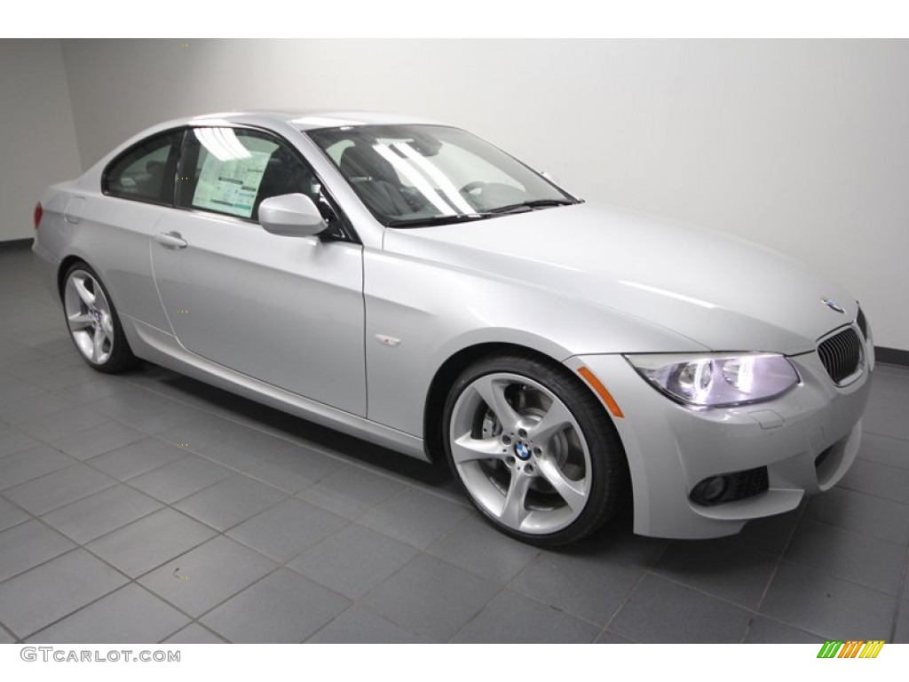 2012 3 Series 335i Coupe - Titanium Silver Metallic / Black photo #6