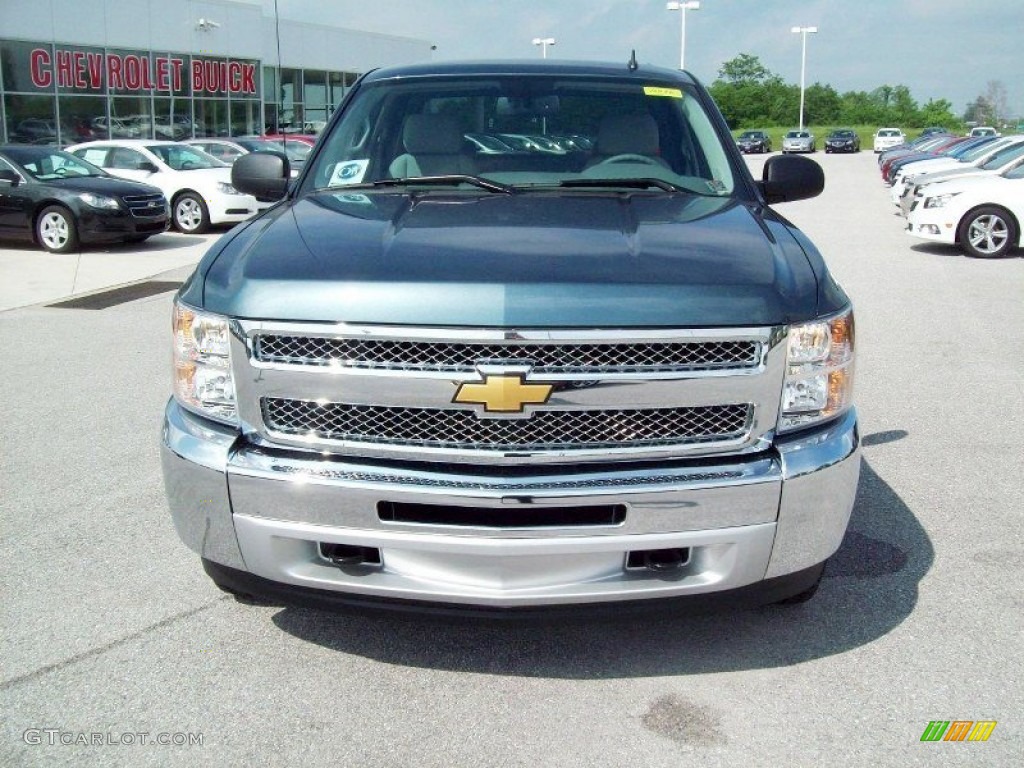 2012 Silverado 1500 LT Crew Cab 4x4 - Blue Granite Metallic / Light Titanium/Dark Titanium photo #14