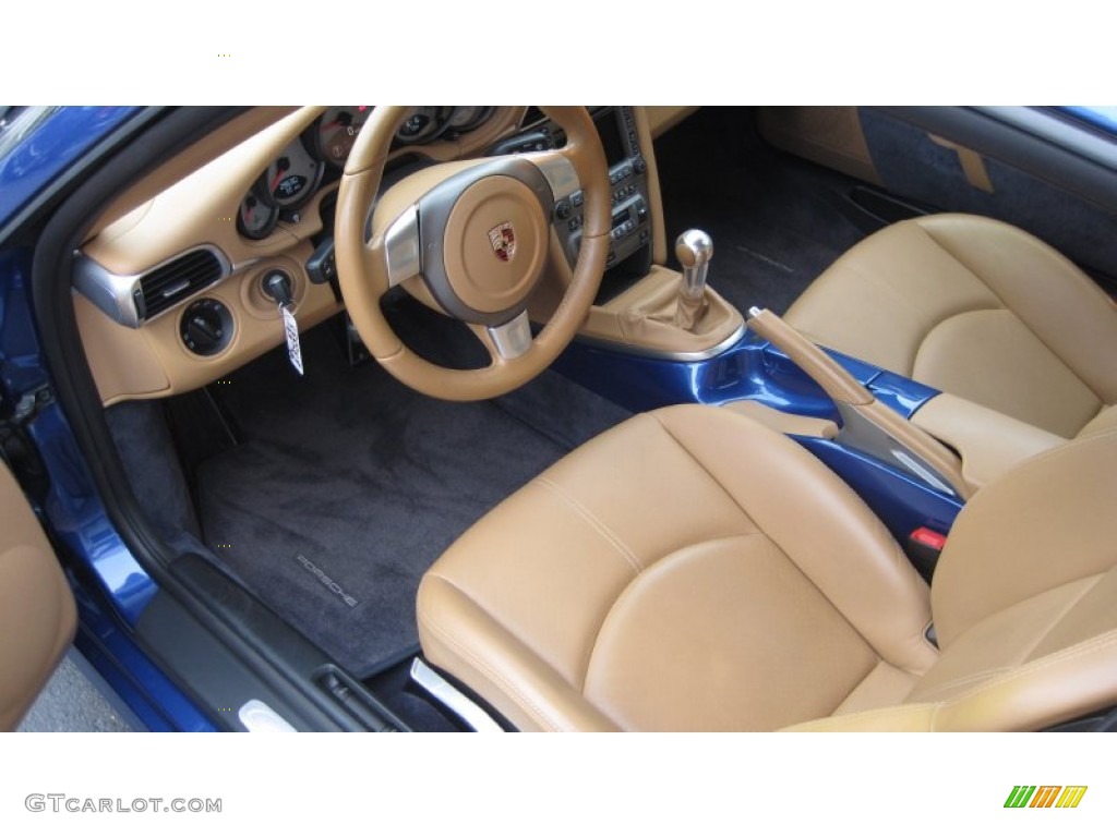 2007 911 Carrera 4S Coupe - Cobalt Blue Metallic / Sand Beige photo #12