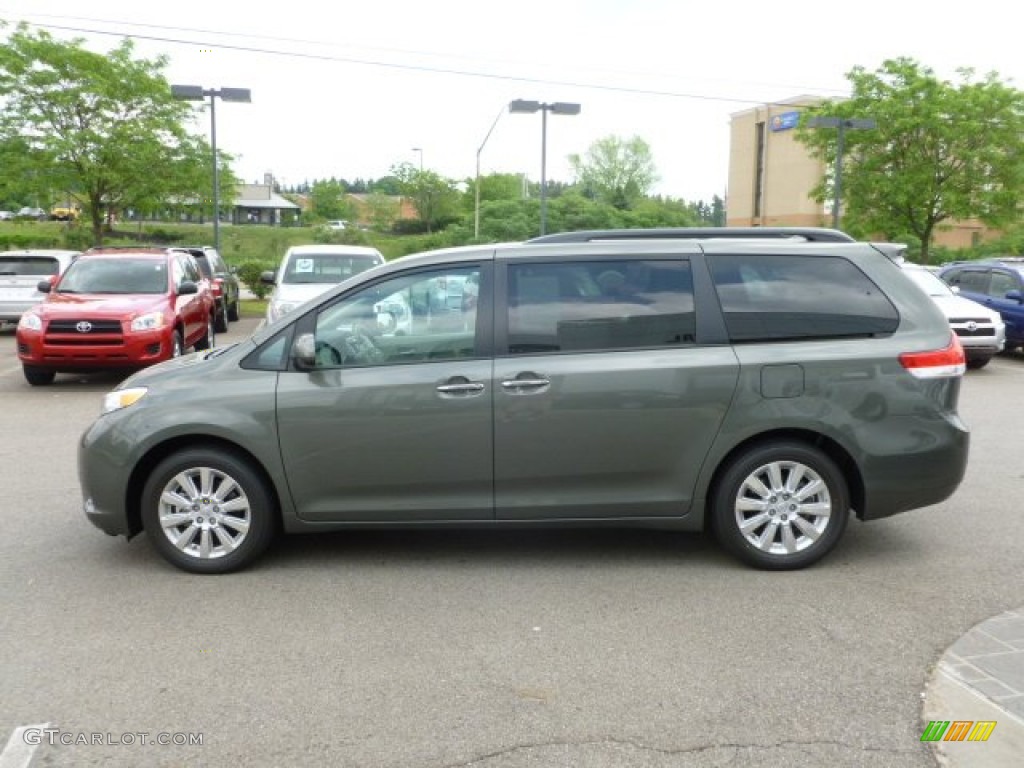2011 Sienna Limited AWD - Cypress Green Pearl / Light Gray photo #4