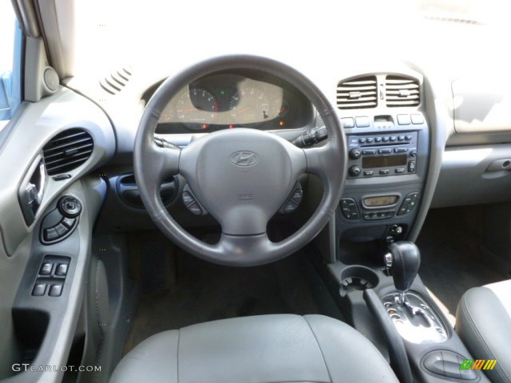2004 Santa Fe LX - Arctic Blue / Gray photo #15