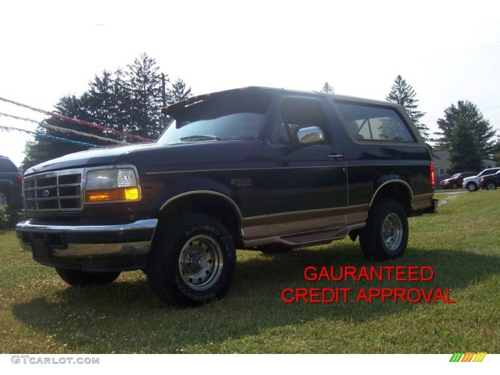 1995 Bronco Eddie Bauer 4x4 - Dark Tourmaline Pearl / Medium Parchment photo #1