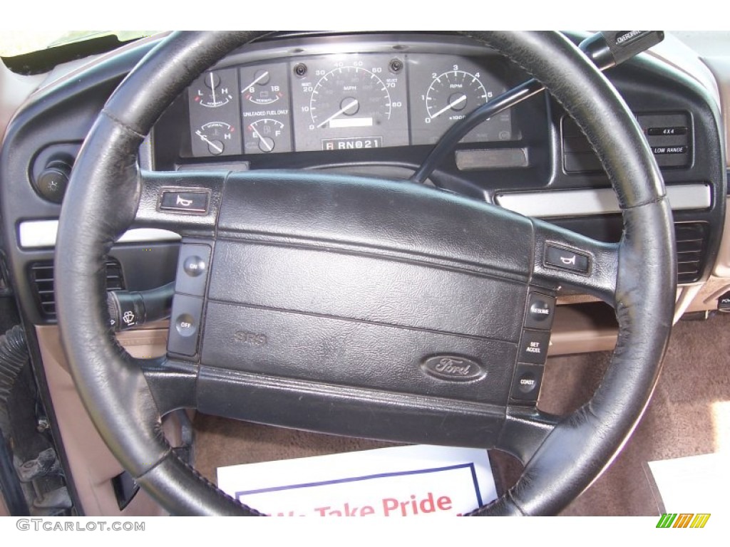1995 Ford Bronco Eddie Bauer 4x4 Medium Parchment Steering Wheel Photo #65614031