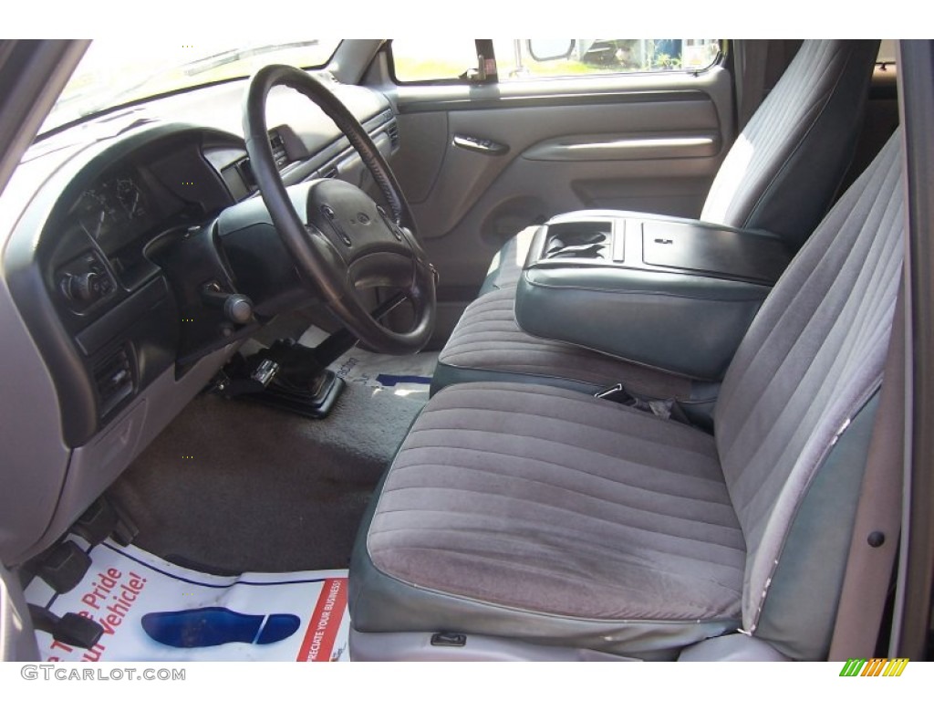 1996 F350 XLT Crew Cab Dually - Black / Grey photo #15