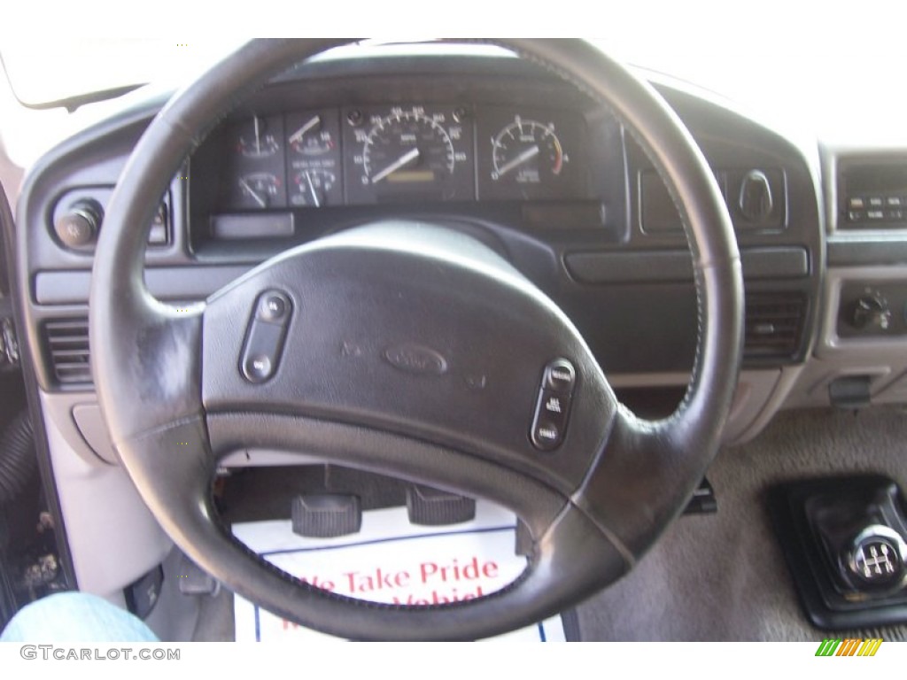 1996 F350 XLT Crew Cab Dually - Black / Grey photo #16