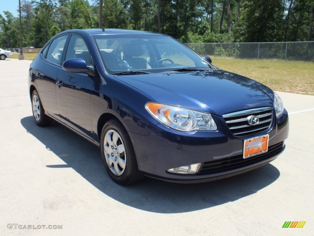 2009 Elantra GLS Sedan - Regatta Blue / Beige photo #1