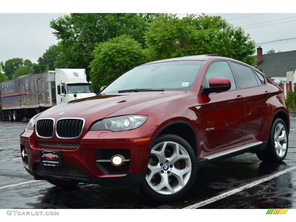 2009 X6 xDrive35i - Vermilion Red Metallic / Black Nevada Leather photo #1