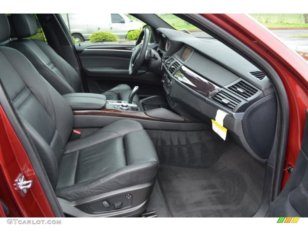 Black Nevada Leather Interior 2009 BMW X6 xDrive35i Photo #65616219