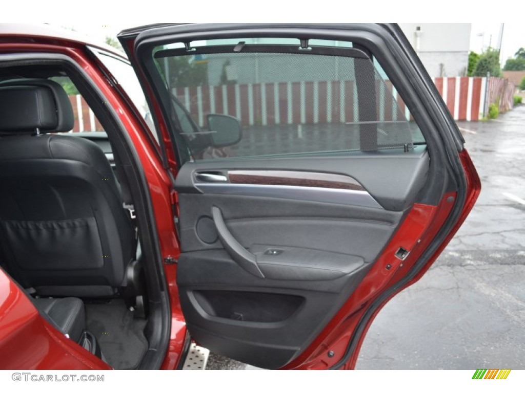 2009 BMW X6 xDrive35i Black Nevada Leather Door Panel Photo #65616261