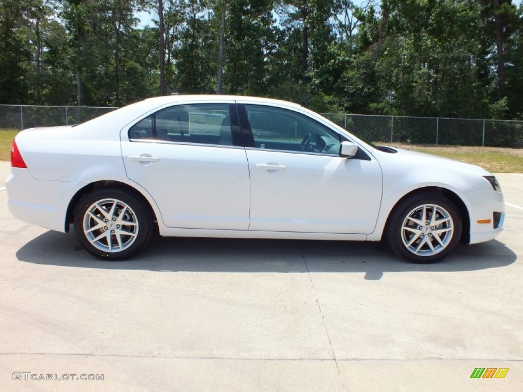 2012 Fusion SEL - White Platinum Tri-Coat / Medium Light Stone photo #2