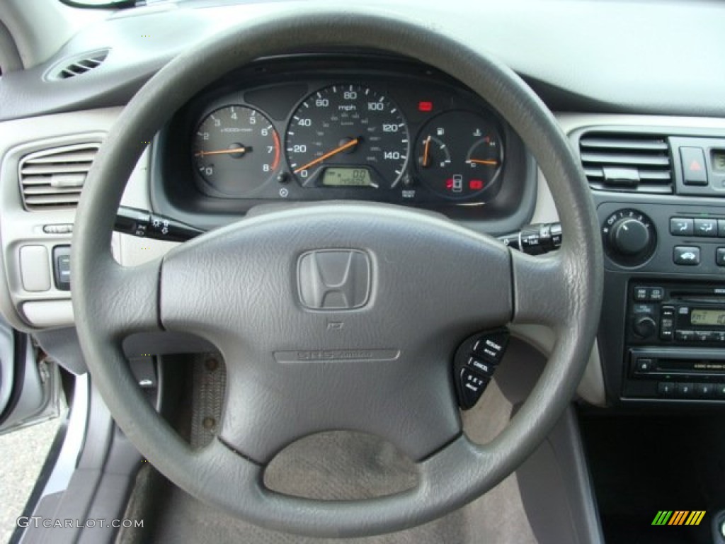 2001 Honda Accord LX Sedan Quartz Gray Steering Wheel Photo #65617380