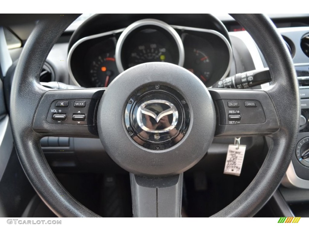 2007 Mazda CX-7 Sport Black Steering Wheel Photo #65617934