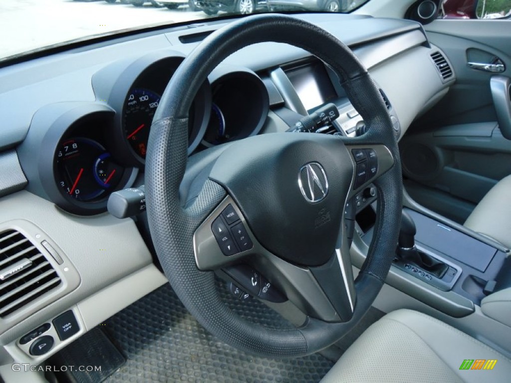 2011 Acura RDX Technology Taupe Steering Wheel Photo #65618094