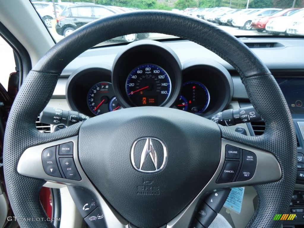 2011 Acura RDX Technology Taupe Steering Wheel Photo #65618247