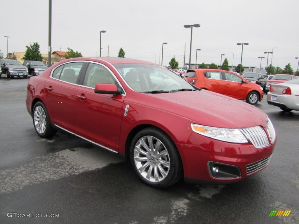 2009 MKS AWD Sedan - Sangria Red Metallic / Light Camel photo #1