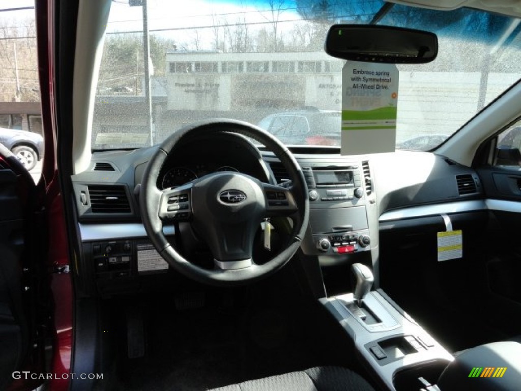 2012 Outback 2.5i Premium - Ruby Red Pearl / Off Black photo #10