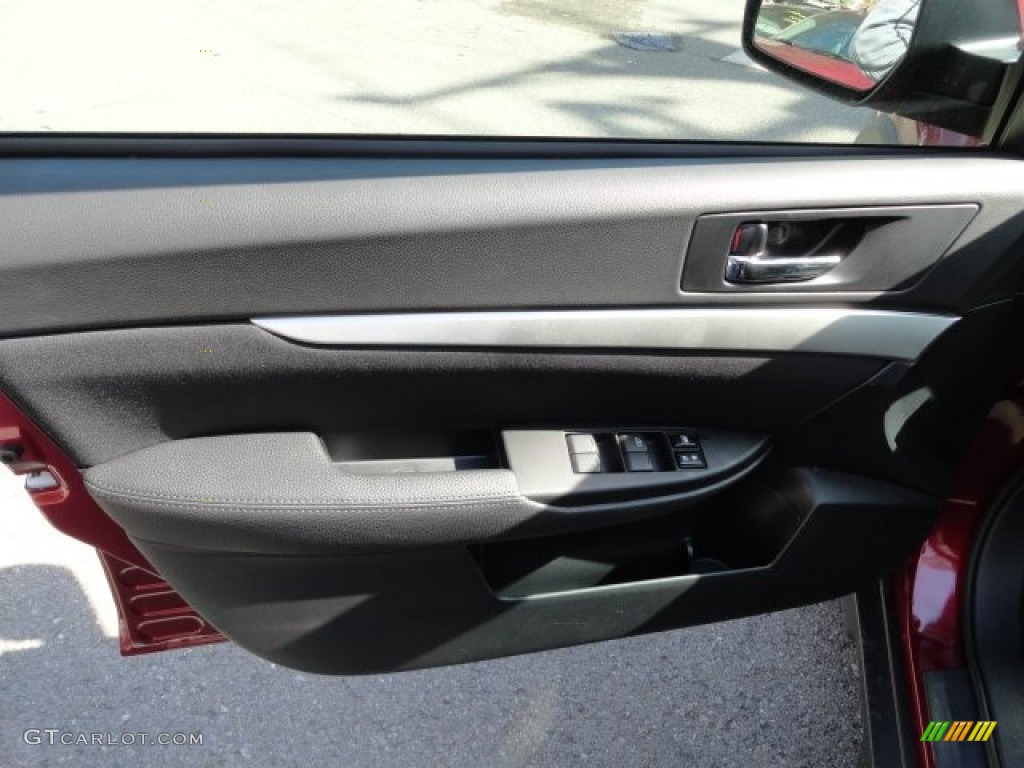 2012 Outback 2.5i Premium - Ruby Red Pearl / Off Black photo #11