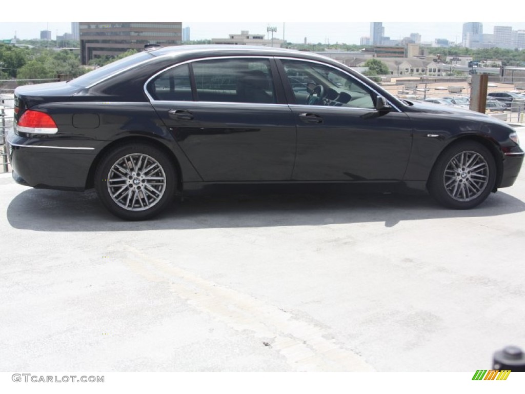 2004 7 Series 745Li Sedan - Black Sapphire Metallic / Dark Beige/Beige III photo #5