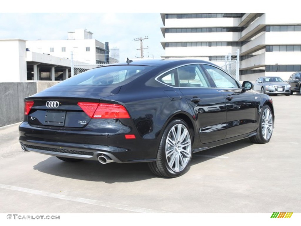 Phantom Black Pearl Effect 2012 Audi A7 3.0T quattro Prestige Exterior Photo #65624355
