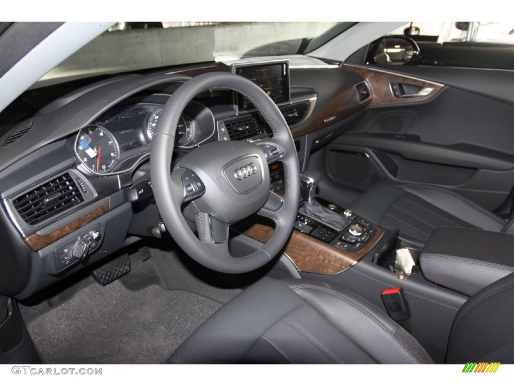 Black Interior 2012 Audi A7 3.0T quattro Prestige Photo #65624382