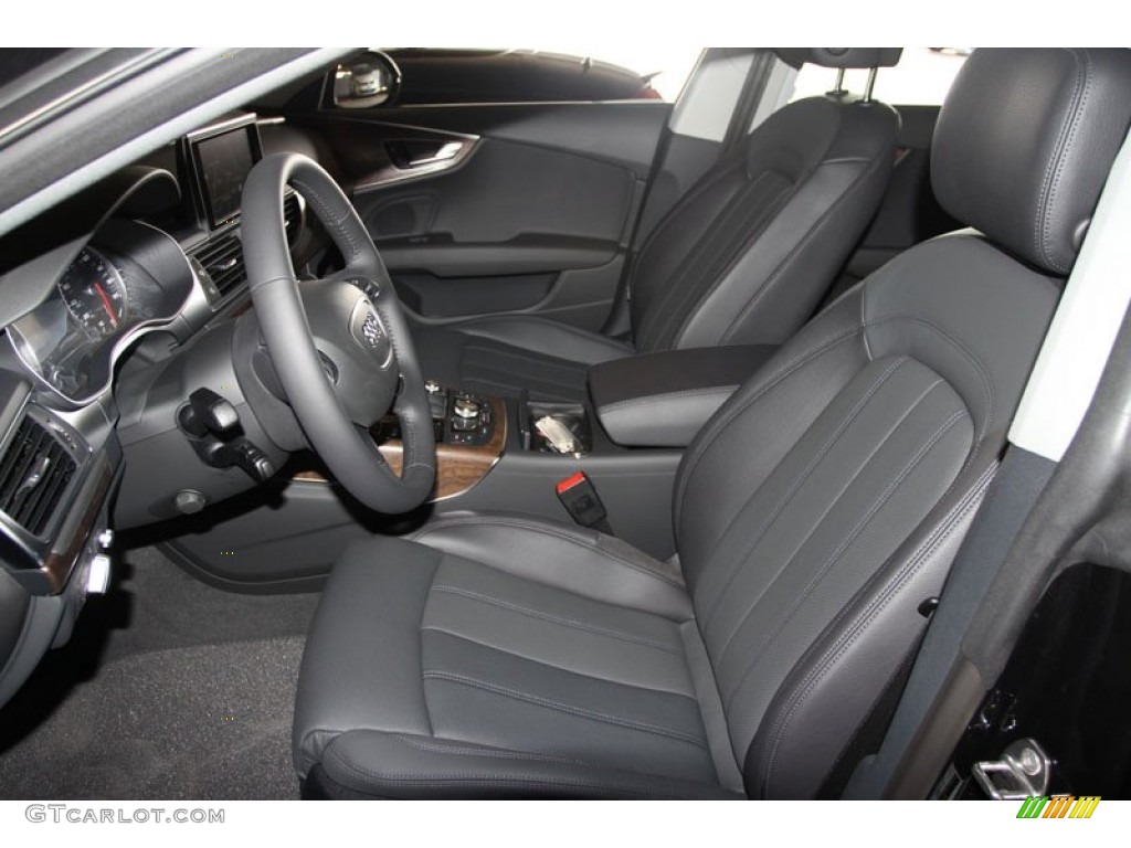 Black Interior 2012 Audi A7 3.0T quattro Prestige Photo #65624391