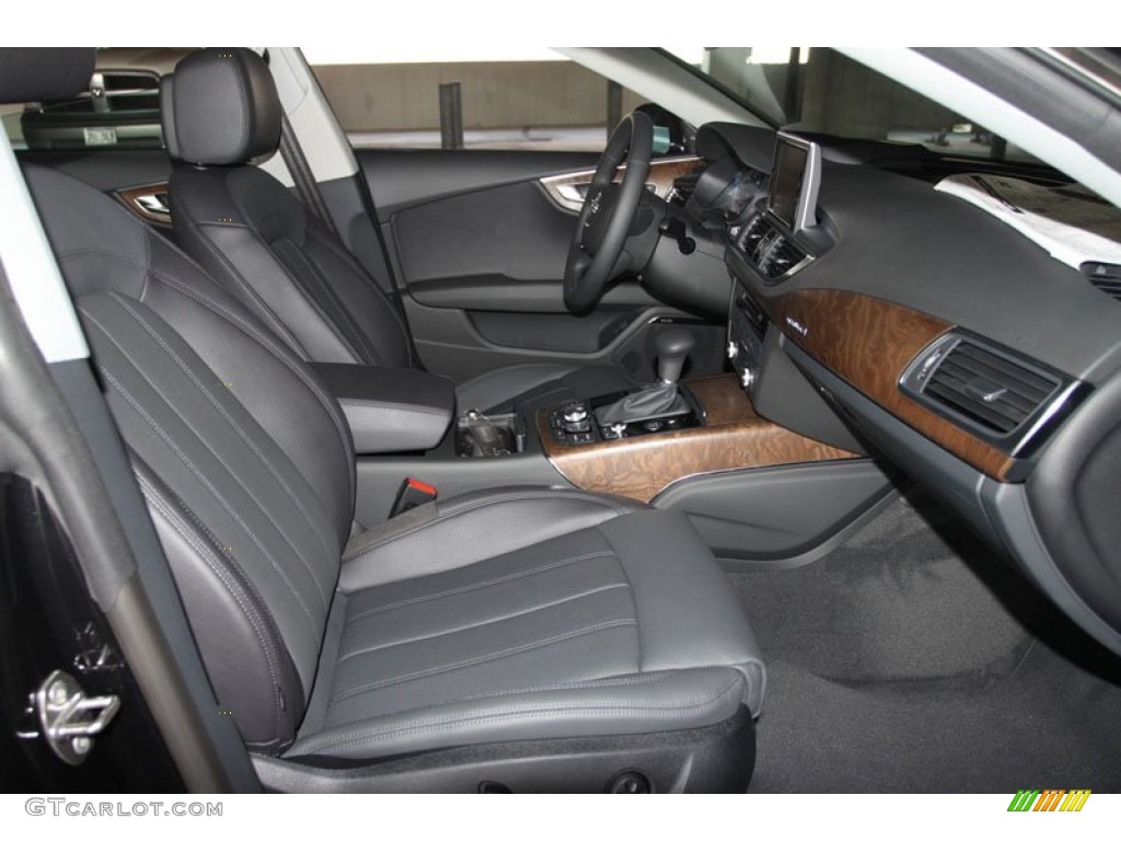 Black Interior 2012 Audi A7 3.0T quattro Prestige Photo #65624547
