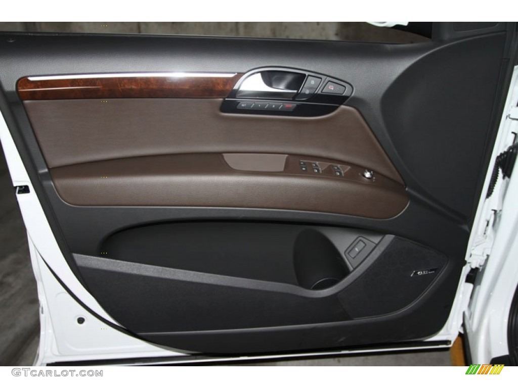 2012 Audi Q7 3.0 TDI quattro Espresso Brown Door Panel Photo #65625042