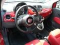 Pelle Rosso/Nera (Red/Black) Dashboard Photo for 2012 Fiat 500 #65628245