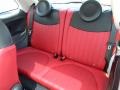 Pelle Rosso/Nera (Red/Black) Rear Seat Photo for 2012 Fiat 500 #65628253