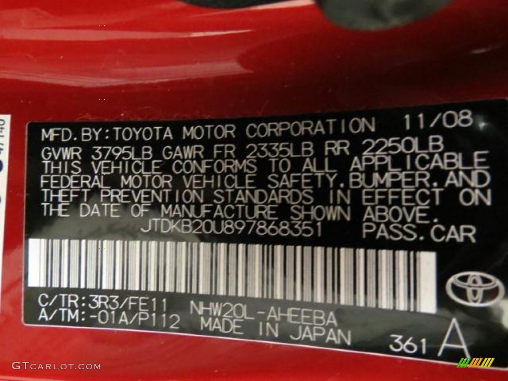 2009 Prius Hybrid - Barcelona Red Metallic / Dark Gray photo #10