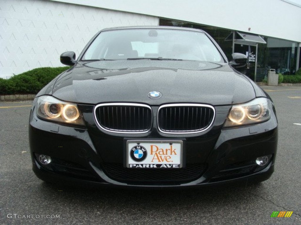 2009 3 Series 328xi Sedan - Black Sapphire Metallic / Saddle Brown Dakota Leather photo #2