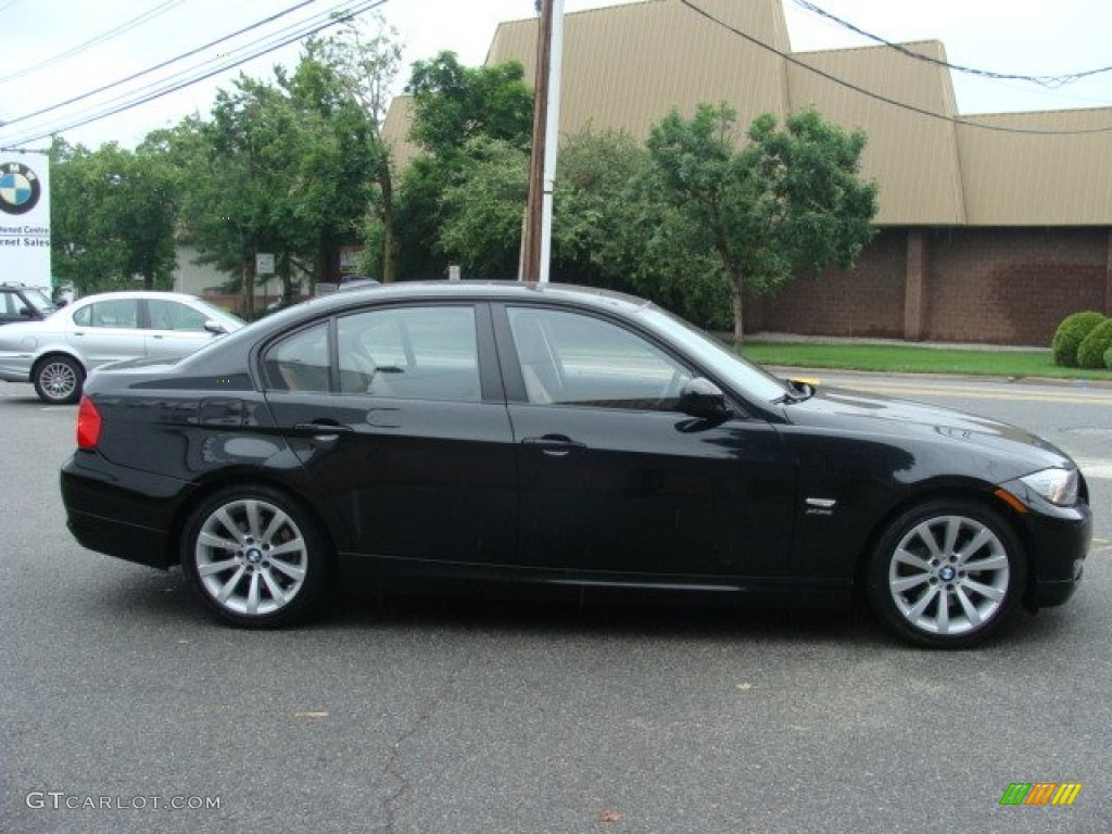 2009 3 Series 328xi Sedan - Black Sapphire Metallic / Saddle Brown Dakota Leather photo #4