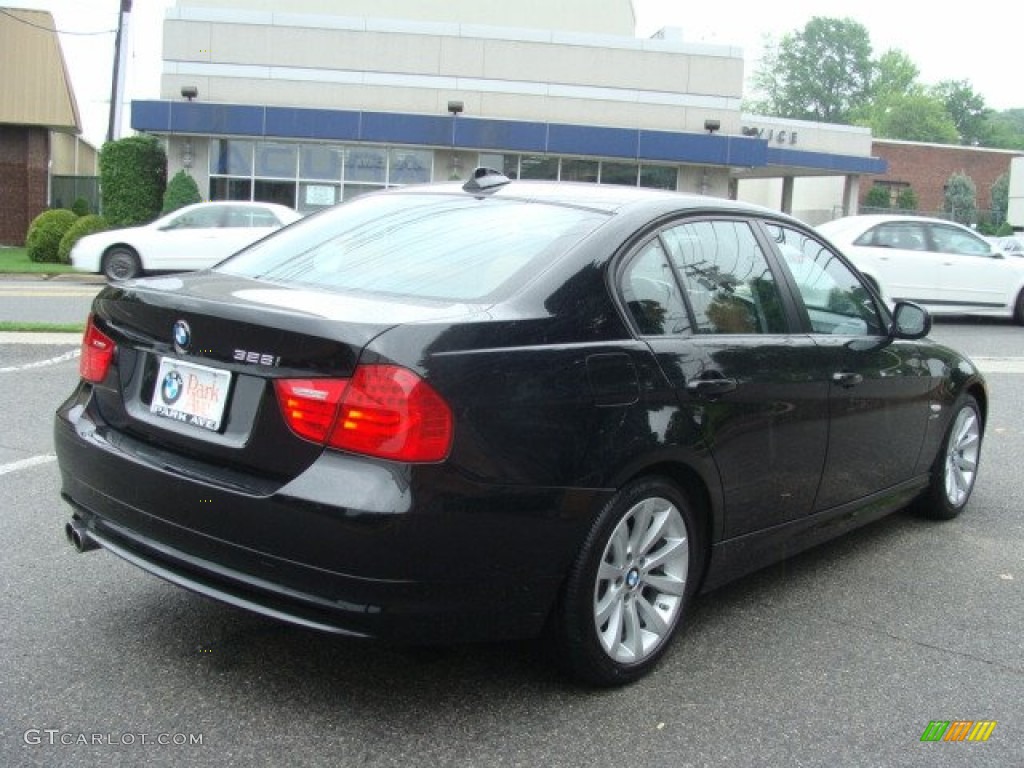 2009 3 Series 328xi Sedan - Black Sapphire Metallic / Saddle Brown Dakota Leather photo #5