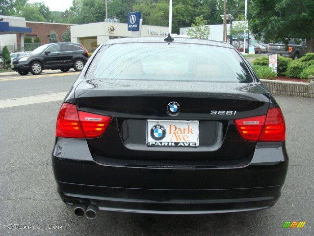 2009 3 Series 328xi Sedan - Black Sapphire Metallic / Saddle Brown Dakota Leather photo #6
