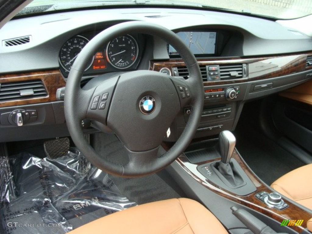 2009 3 Series 328xi Sedan - Black Sapphire Metallic / Saddle Brown Dakota Leather photo #10
