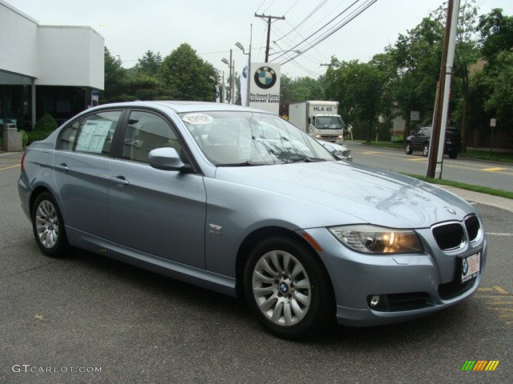 2009 3 Series 328xi Sedan - Blue Water Metallic / Beige photo #3