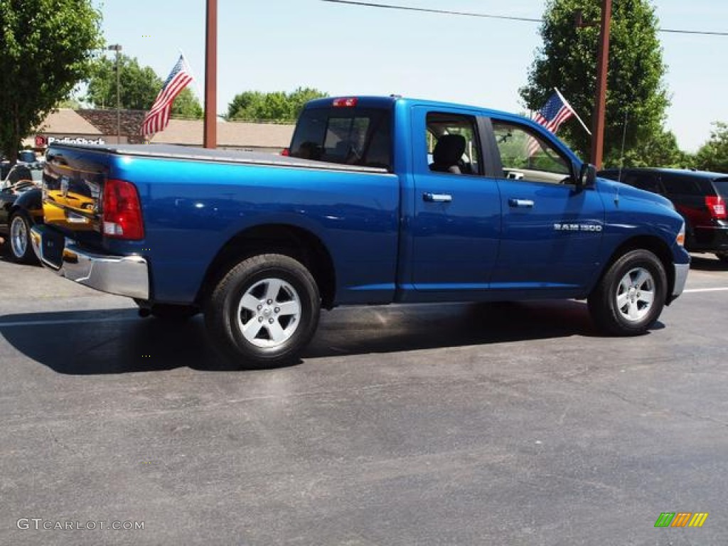 2011 Ram 1500 SLT Quad Cab 4x4 - Deep Water Blue Pearl / Dark Slate Gray/Medium Graystone photo #3