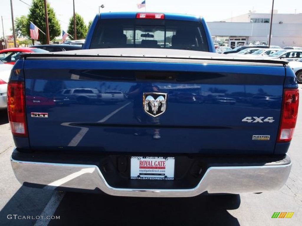 2011 Ram 1500 SLT Quad Cab 4x4 - Deep Water Blue Pearl / Dark Slate Gray/Medium Graystone photo #6