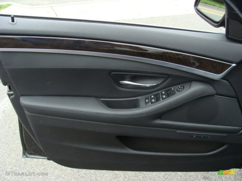 2012 5 Series 528i xDrive Sedan - Dark Graphite Metallic II / Black photo #9
