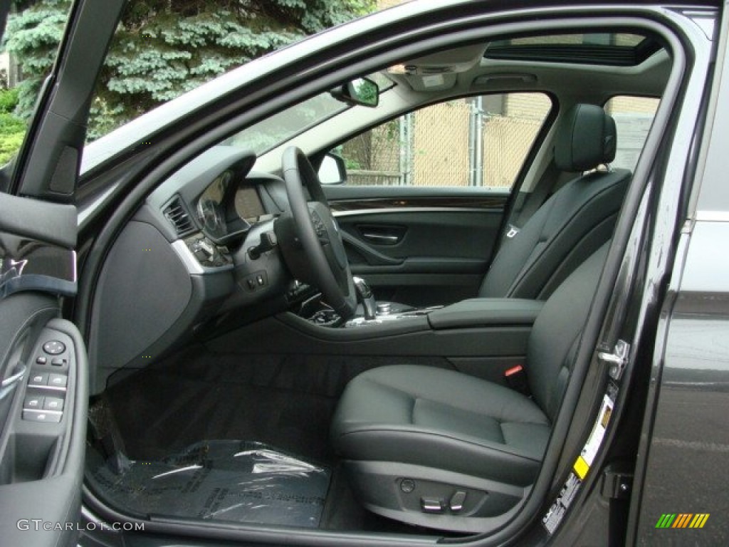 2012 5 Series 528i xDrive Sedan - Dark Graphite Metallic II / Black photo #11