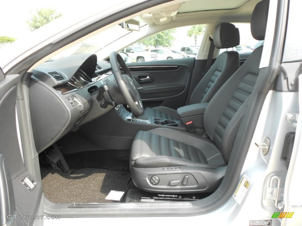 Black Interior 2013 Volkswagen CC V6 Lux Photo #65634595