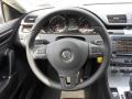 Black 2013 Volkswagen CC V6 Lux Steering Wheel