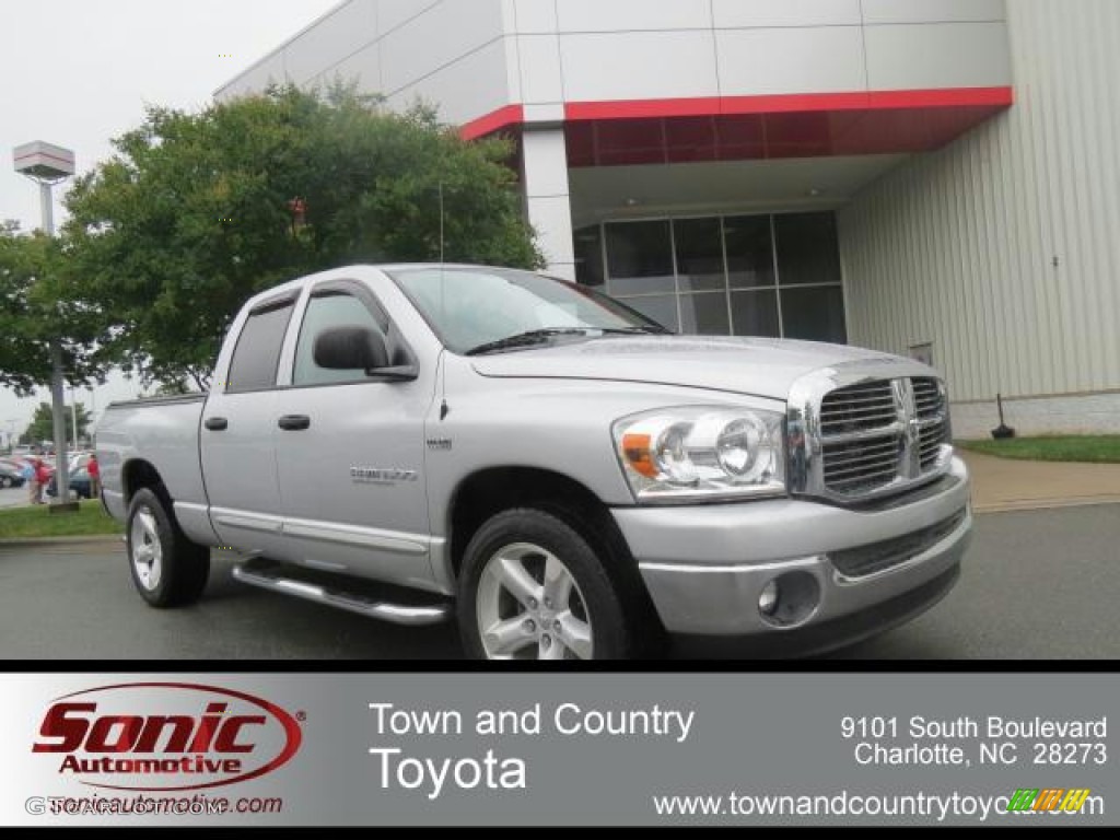 2007 Ram 1500 ST Quad Cab - Bright Silver Metallic / Medium Slate Gray photo #1