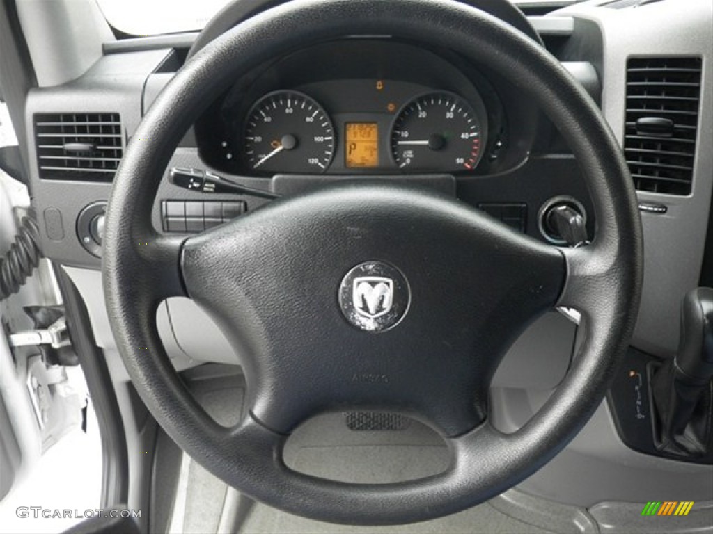 2008 Dodge Sprinter Van 3500 High Roof Cargo Gray Steering Wheel Photo #65637079