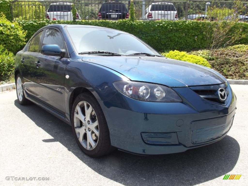 2007 MAZDA3 s Grand Touring Sedan - Phantom Blue Mica / Black photo #1