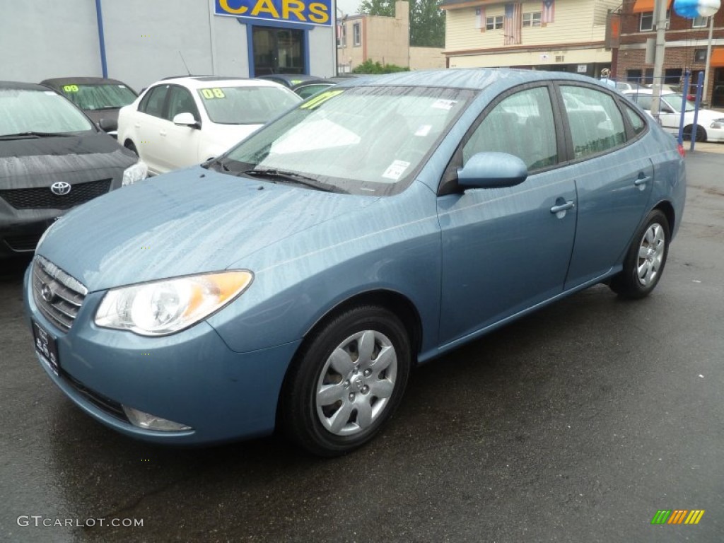 2007 Elantra GLS Sedan - Seattle Light Blue / Gray photo #1