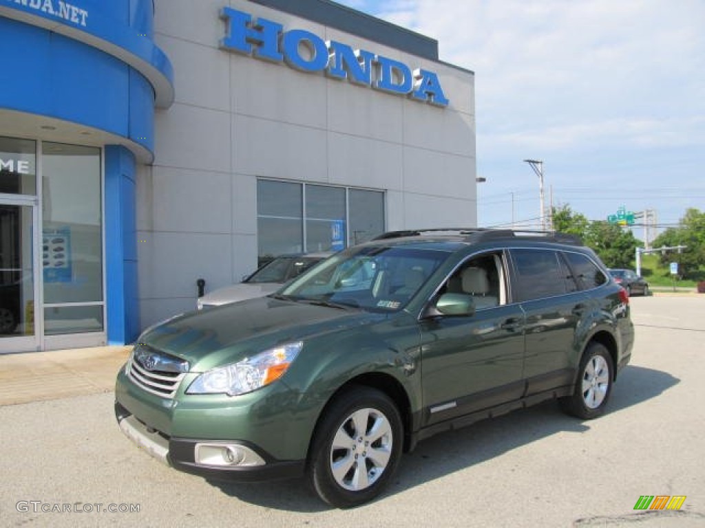 2010 Outback 2.5i Limited Wagon - Cypress Green Pearl / Warm Ivory photo #1