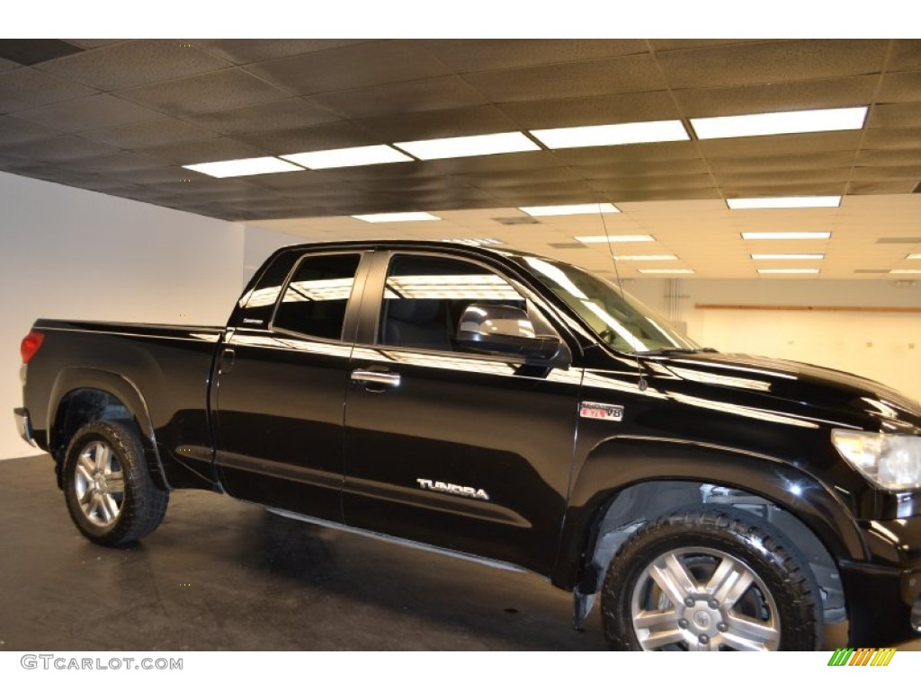 2008 Tundra Limited Double Cab 4x4 - Black / Graphite Gray photo #6