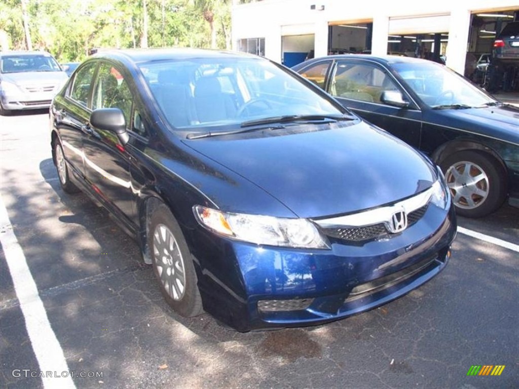 2010 Civic DX-VP Sedan - Royal Blue Pearl / Gray photo #1